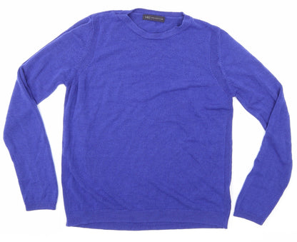 Marks & Spencer  Womens Blue Houndstooth  Pullover Sweatshirt Size 12