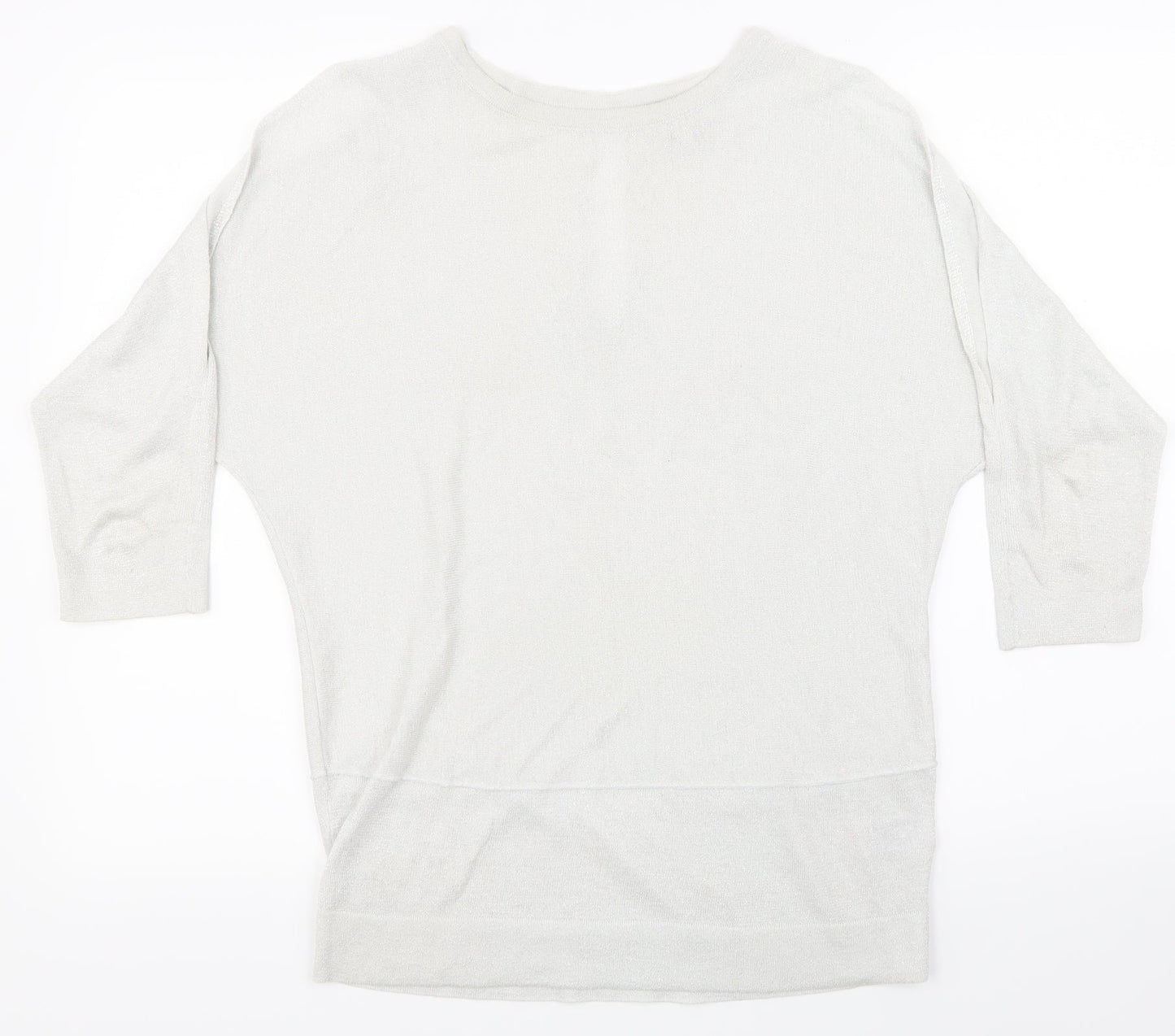 Womens UK Size 8 NEXT Silver Basic T-Shirt