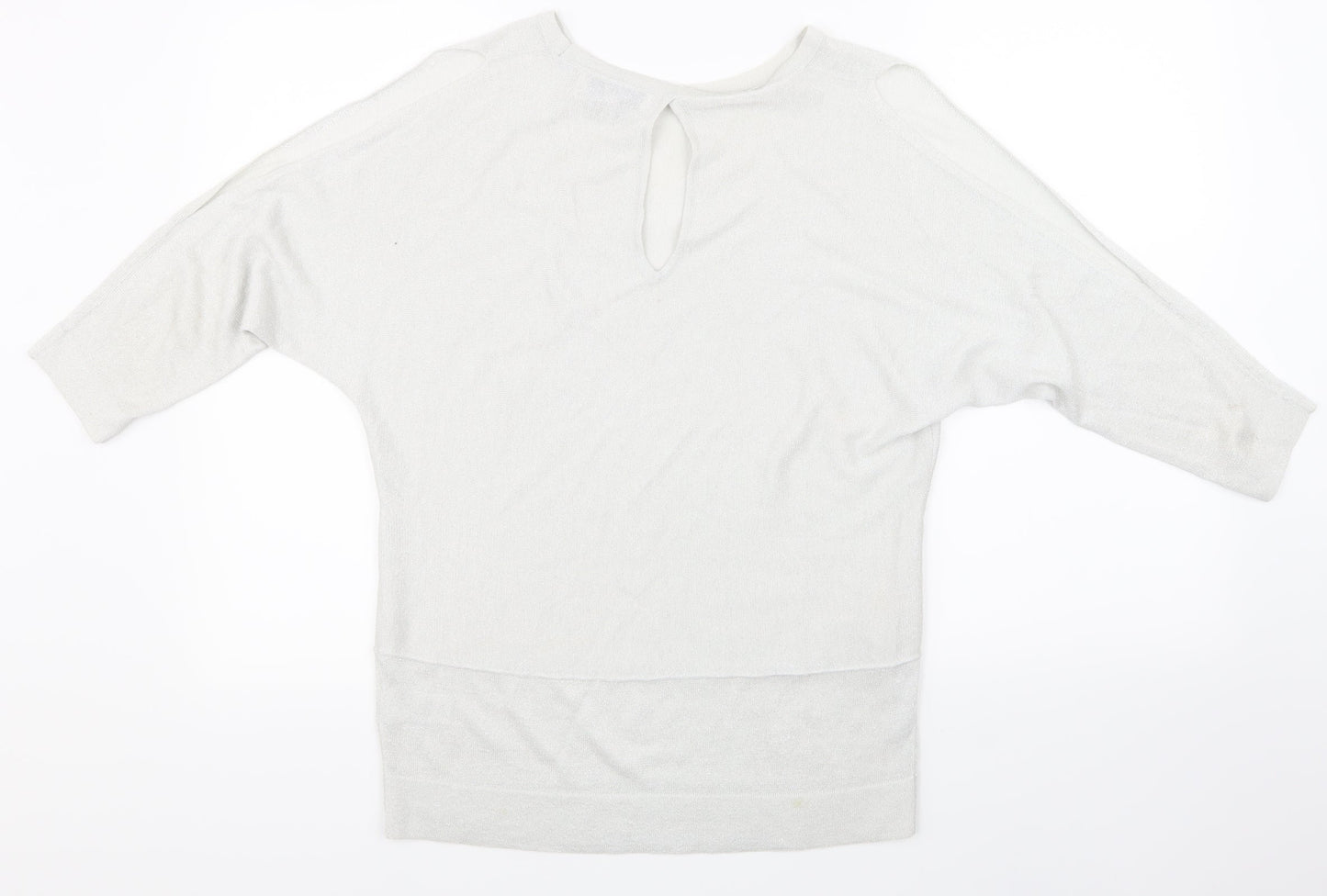 Womens UK Size 8 NEXT Silver Basic T-Shirt