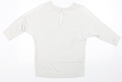 Womens UK Size 8 NEXT Silver Basic T-Shirt