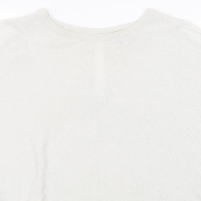 Womens UK Size 8 NEXT Silver Basic T-Shirt