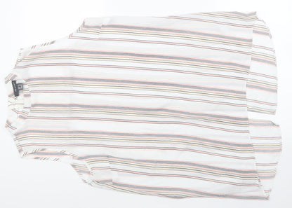 Primark Womens Silver Striped  Basic Blouse Size 14