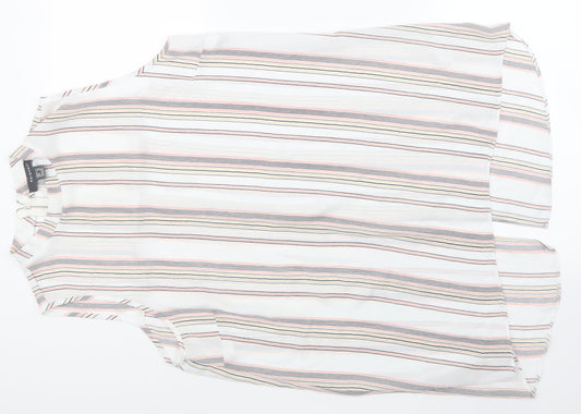 Primark Womens Silver Striped  Basic Blouse Size 14