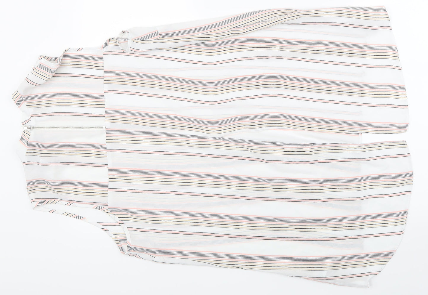 Primark Womens Silver Striped  Basic Blouse Size 14