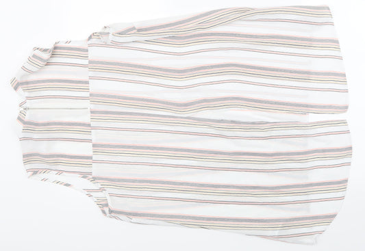 Primark Womens Silver Striped  Basic Blouse Size 14