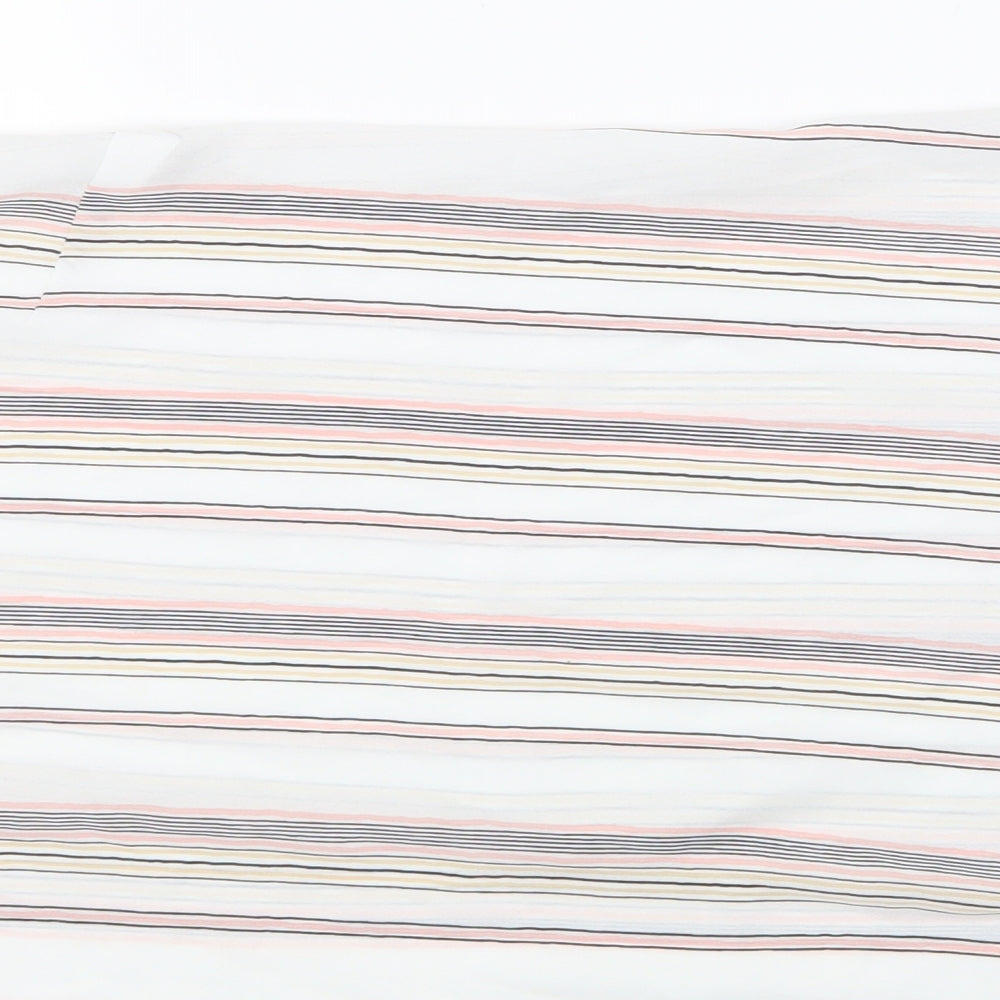 Primark Womens Silver Striped  Basic Blouse Size 14