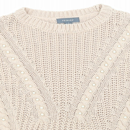 Primark Womens Beige   Pullover Sweatshirt Size 10