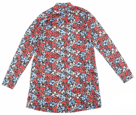 Boohoo Womens Black Floral  Pencil Dress  Size 12