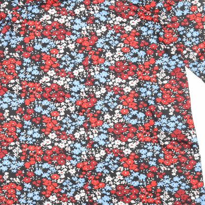 Boohoo Womens Black Floral  Pencil Dress  Size 12