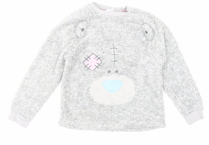 Me to you Girls Grey Animal Print  Top Pyjama Top Size 7-8 Years