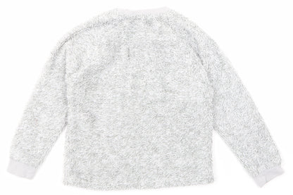 Me to you Girls Grey Animal Print  Top Pyjama Top Size 7-8 Years