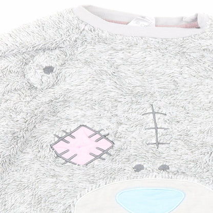 Me to you Girls Grey Animal Print  Top Pyjama Top Size 7-8 Years