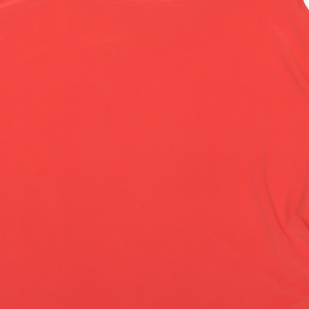 George Womens Red   Basic Blouse Size 14  - Cold Shoulder