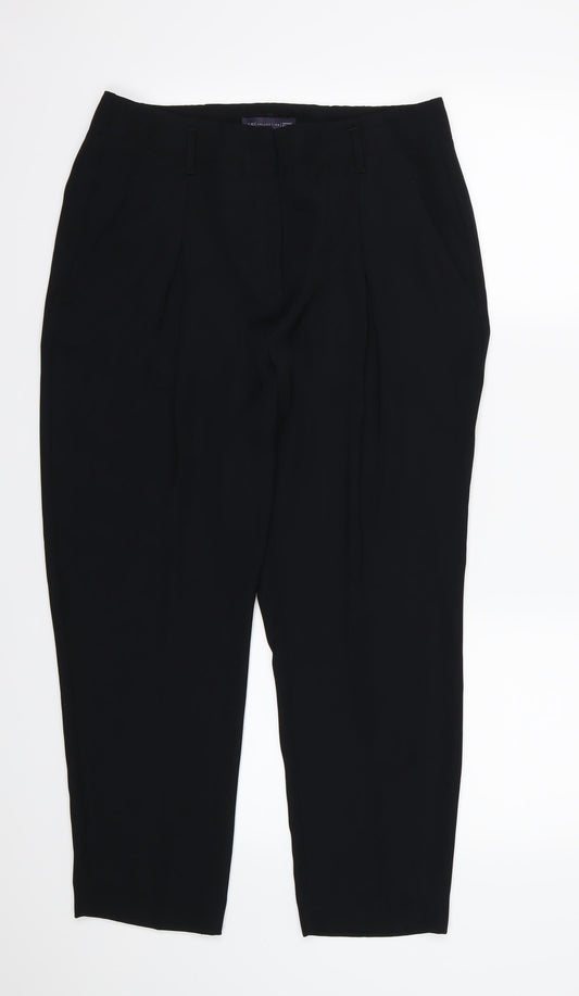 Womens UK Size 12 Marks and Spencer Regular Fit  Black Trousers