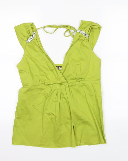 JLO Womens Green   Basic Blouse Size 14