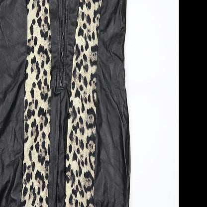 Definitions Womens Black Animal Print  Pencil Dress  Size 12
