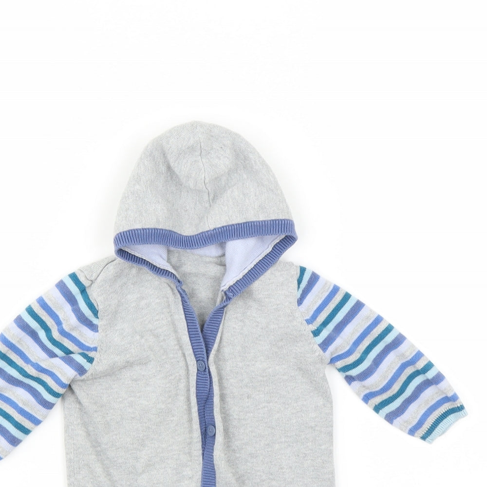 Marks and Spencer Boys Grey   Babygrow One-Piece Size 0-3 Months