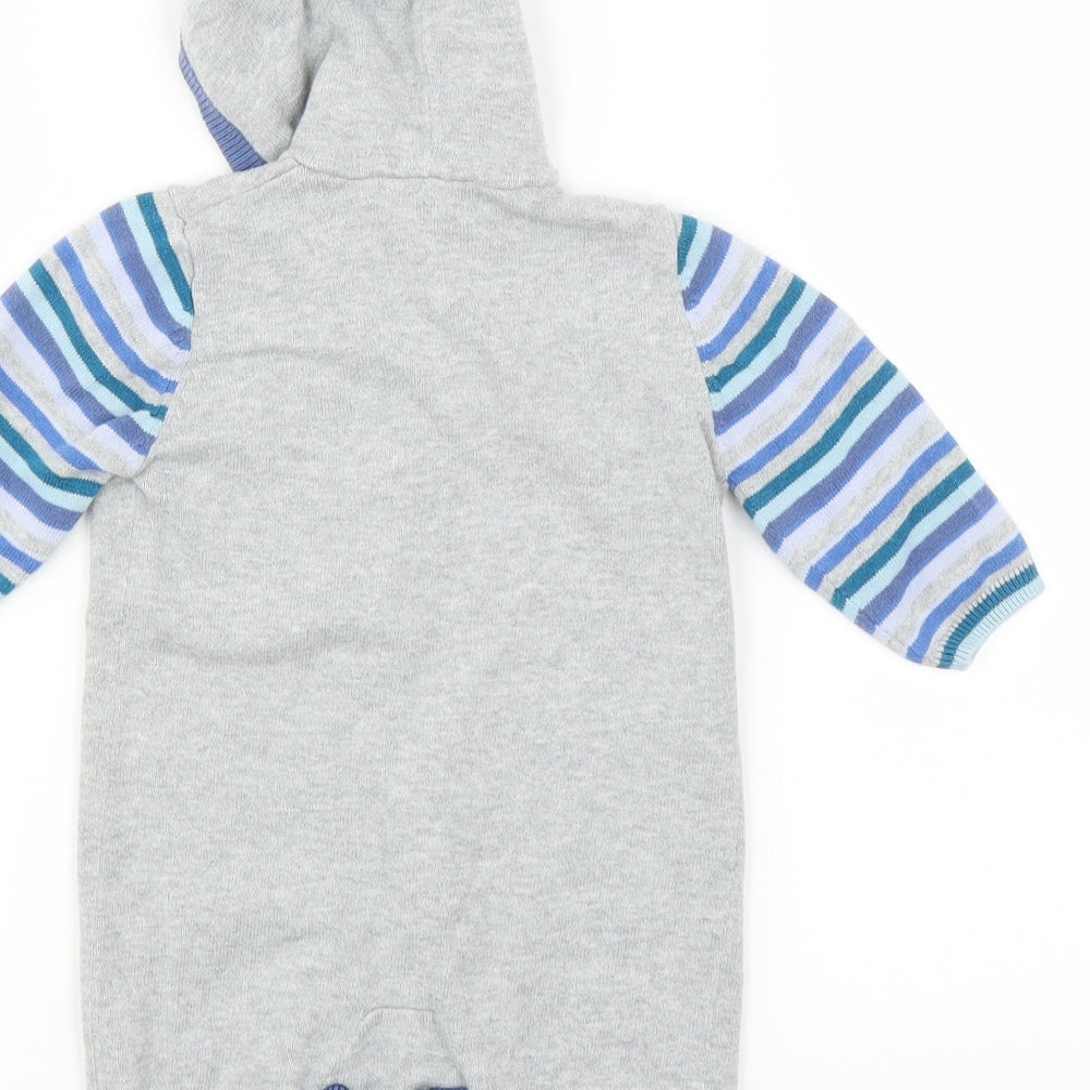 Marks and Spencer Boys Grey   Babygrow One-Piece Size 0-3 Months