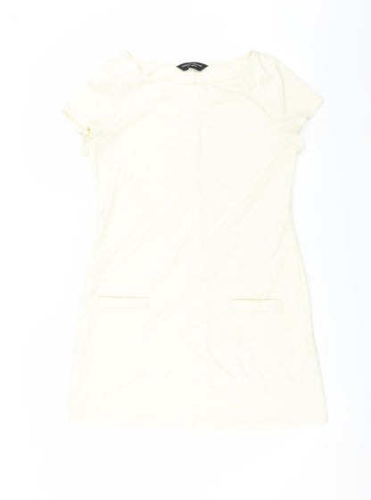 Dorothy Perkins Womens Ivory   T-Shirt Dress  Size 12