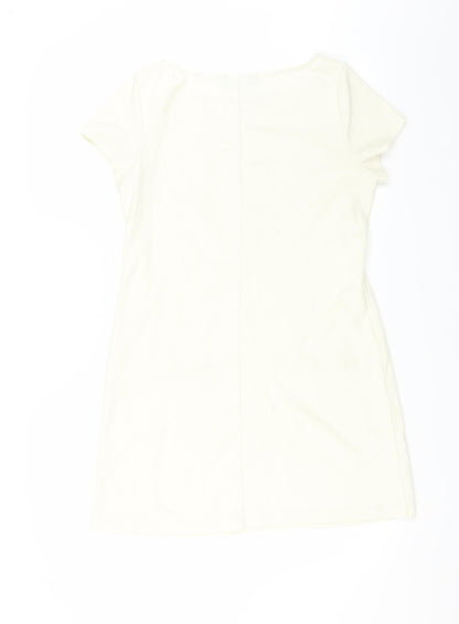 Dorothy Perkins Womens Ivory   T-Shirt Dress  Size 12