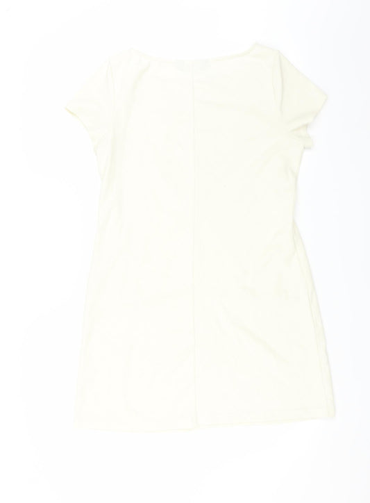 Dorothy Perkins Womens Ivory   T-Shirt Dress  Size 12