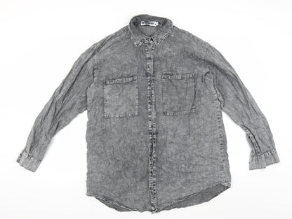 Rockn rev Mens Grey    Button-Up Size M