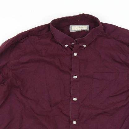 Mens UK Size L River Island Purple  Button-Up Long Sleeve Casual Shirt