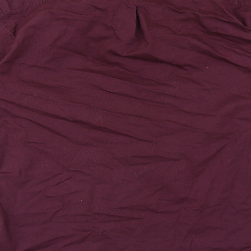 Mens UK Size L River Island Purple  Button-Up Long Sleeve Casual Shirt