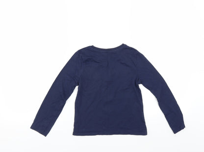 YD Girls Blue   Basic T-Shirt Size 7-8 Years  - Merci Beaucoup