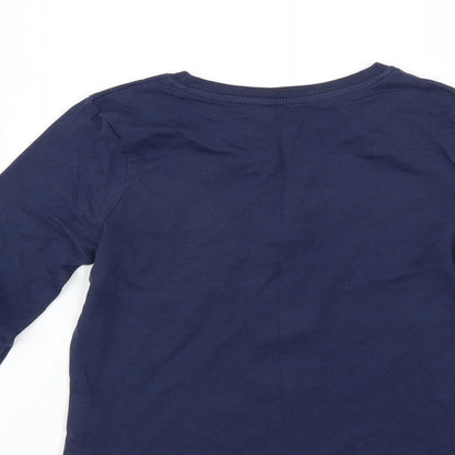 YD Girls Blue   Basic T-Shirt Size 7-8 Years  - Merci Beaucoup