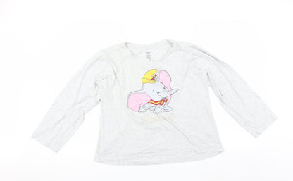 Disney Womens Grey Solid  Top Pyjama Top Size 14  - Dumbo