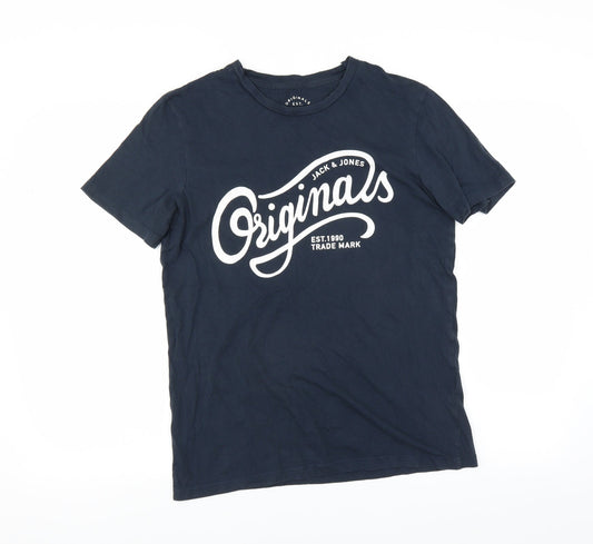 JACK & JONES Mens Blue    T-Shirt Size S