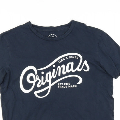JACK & JONES Mens Blue    T-Shirt Size S