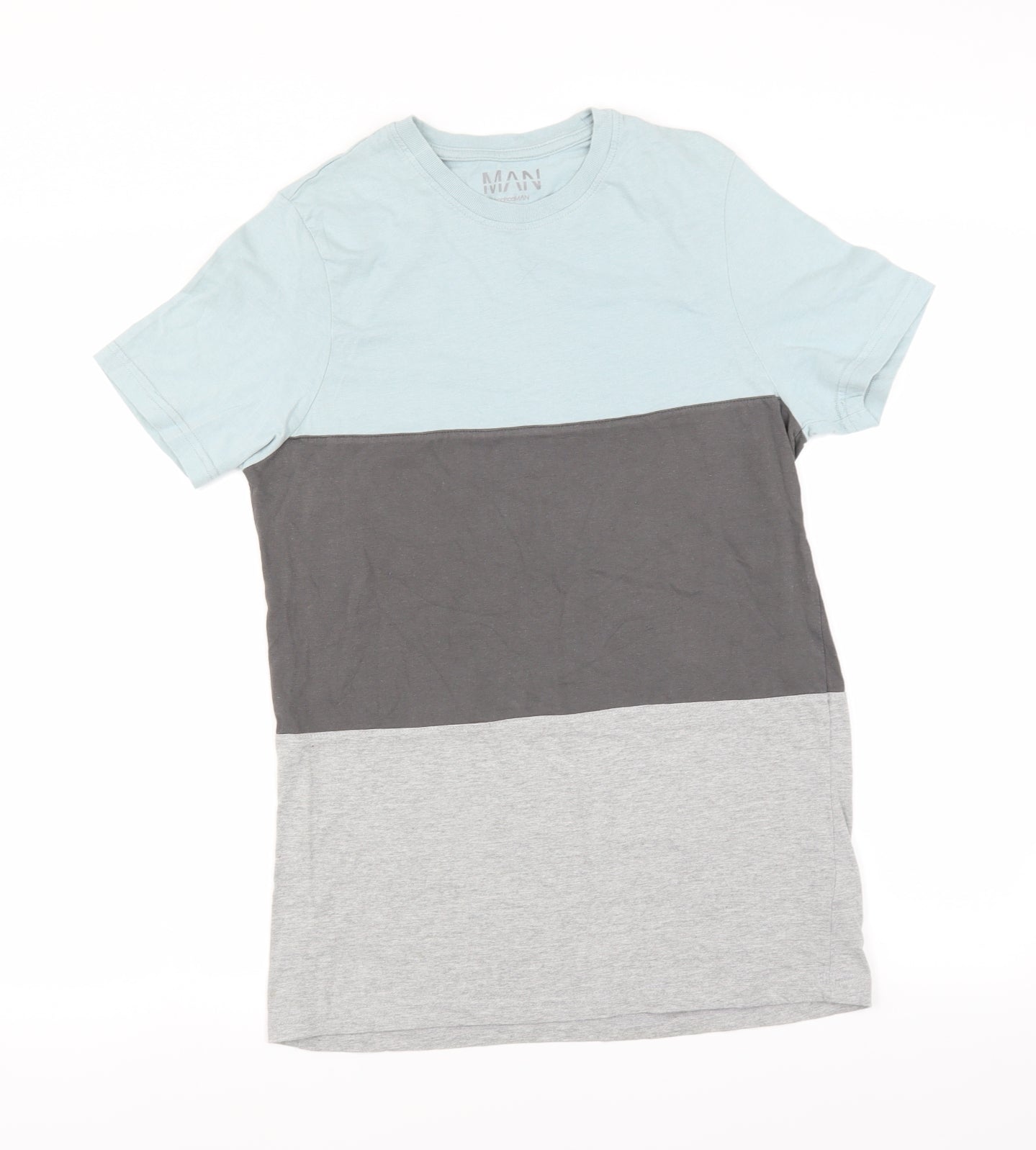 Mens UK Size S Boohoo Man Grey  T-Shirt
