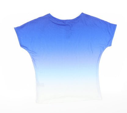 M&Co Womens Blue   Basic T-Shirt Size S