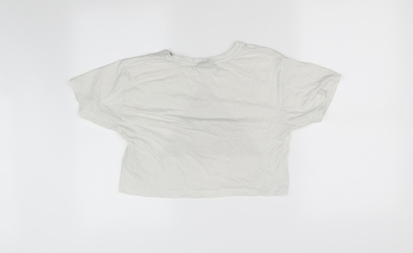 Womens UK Size 8 Topshop White Basic T-Shirt