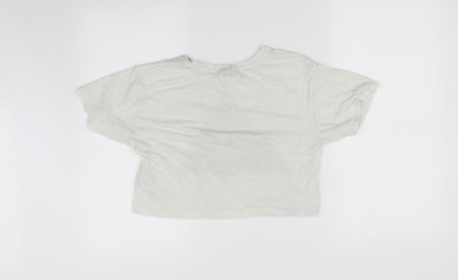 Womens UK Size 8 Topshop White Basic T-Shirt