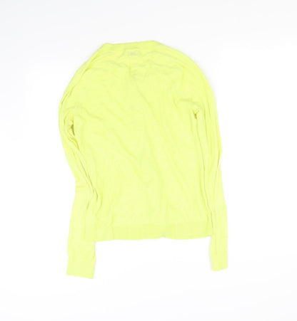 John Lewis Womens Yellow   Cardigan Jumper Size 8