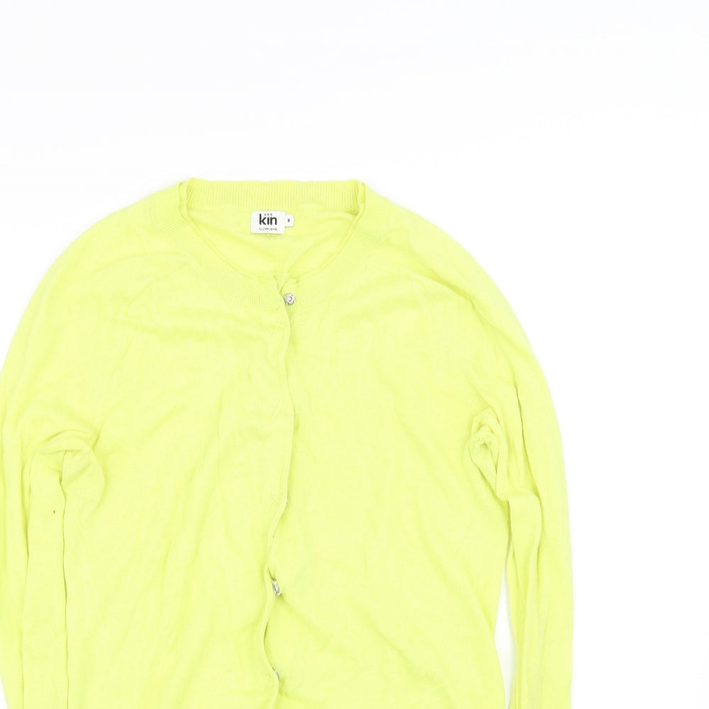 John Lewis Womens Yellow   Cardigan Jumper Size 8