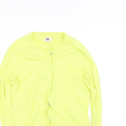 John Lewis Womens Yellow   Cardigan Jumper Size 8
