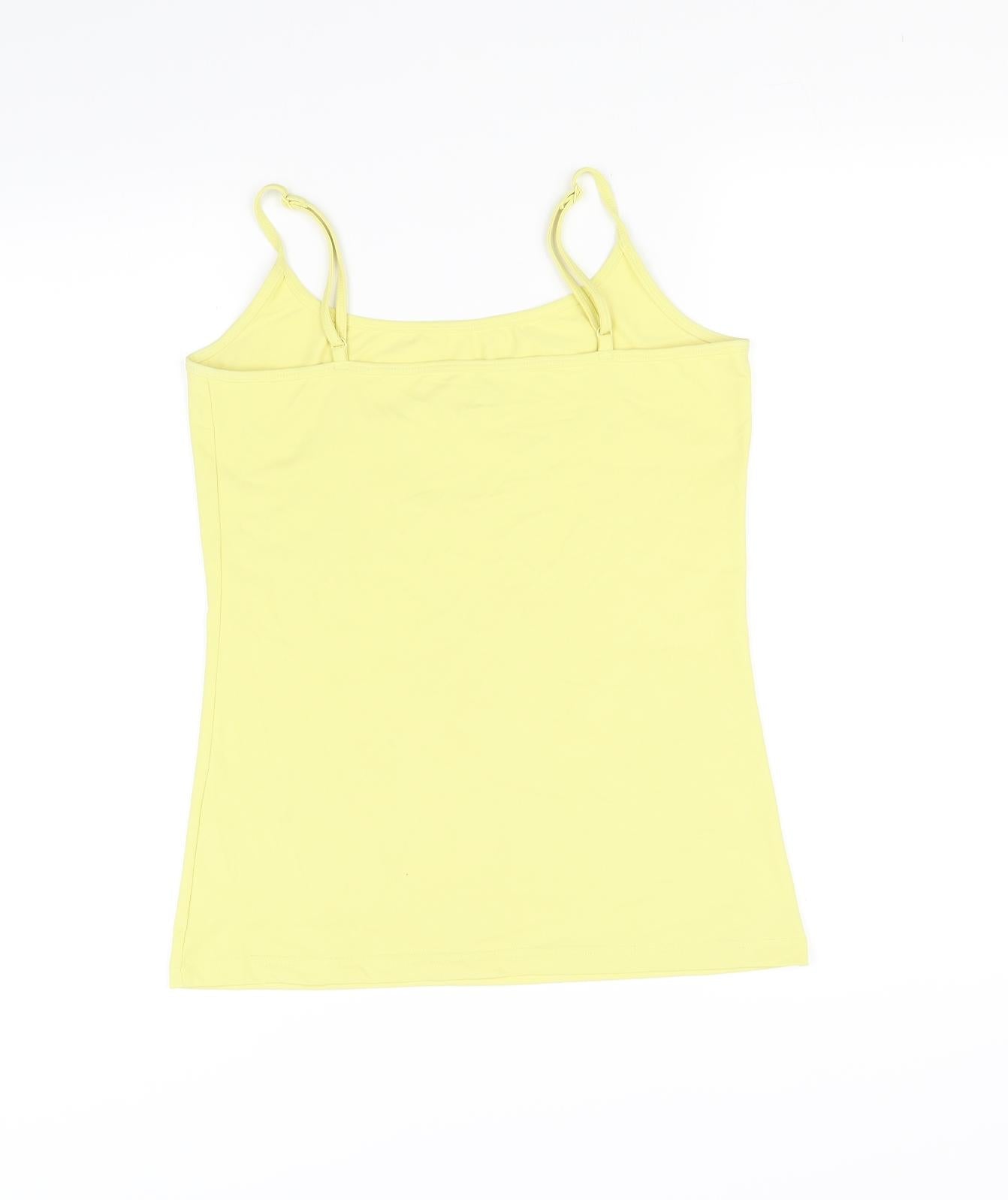 Womens UK Size 12 NEXT Yellow Basic Tank