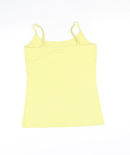 Womens UK Size 12 NEXT Yellow Basic Tank