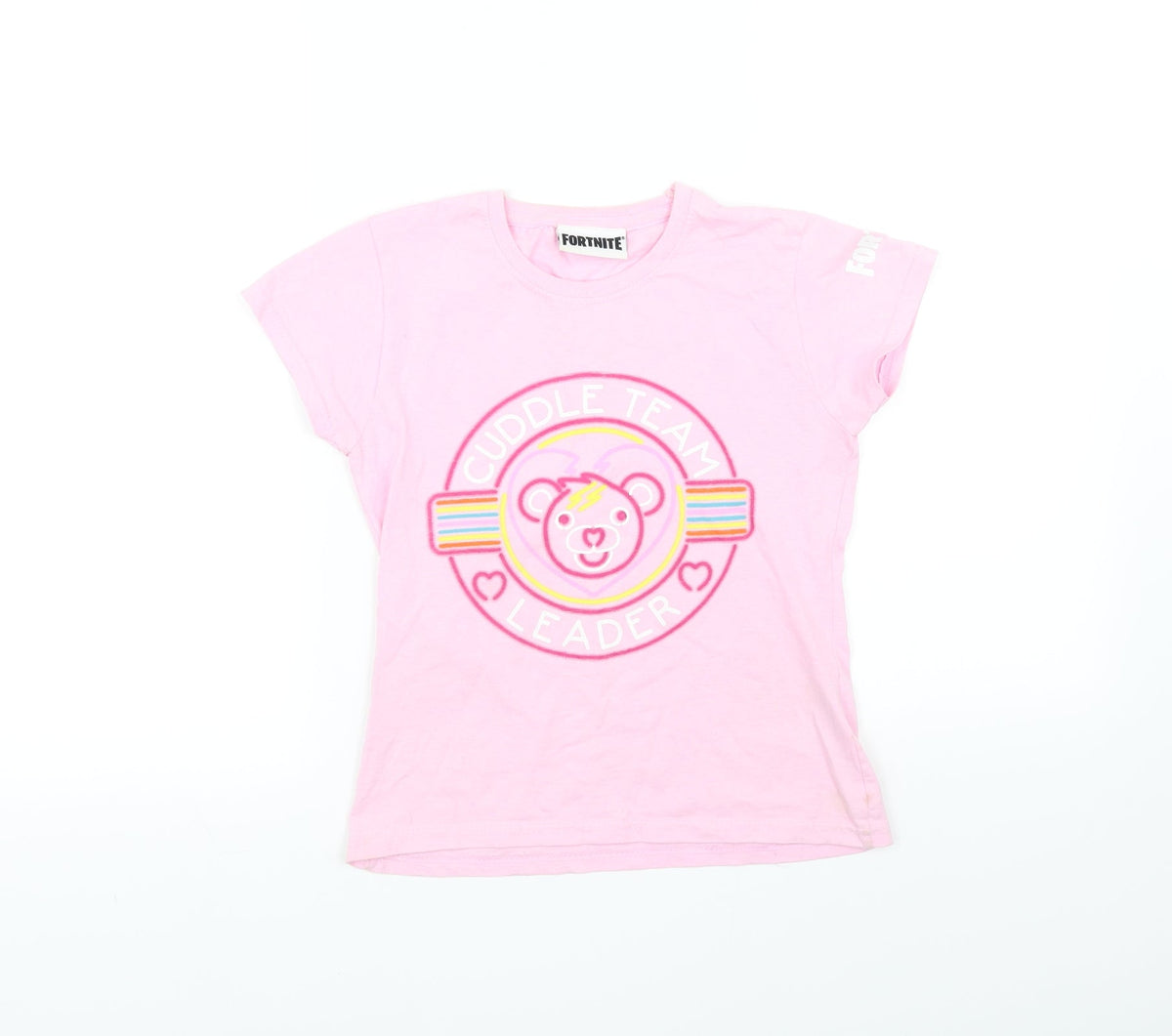 Fortnite Girls Pink   Basic T-Shirt Size S