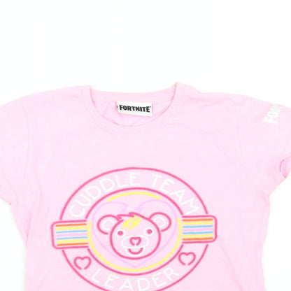 Fortnite Girls Pink   Basic T-Shirt Size S