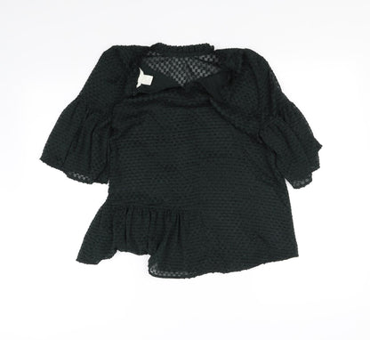 Womens UK Size 6 H&M Black Basic Blouse