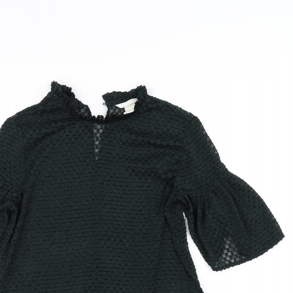 Womens UK Size 6 H&M Black Basic Blouse