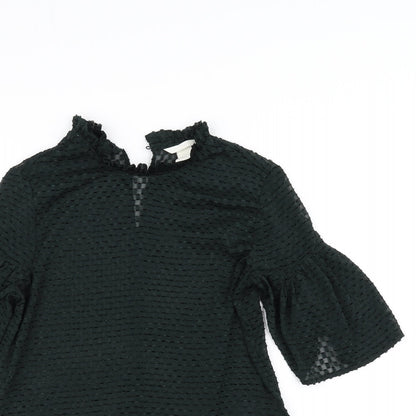Womens UK Size 6 H&M Black Basic Blouse
