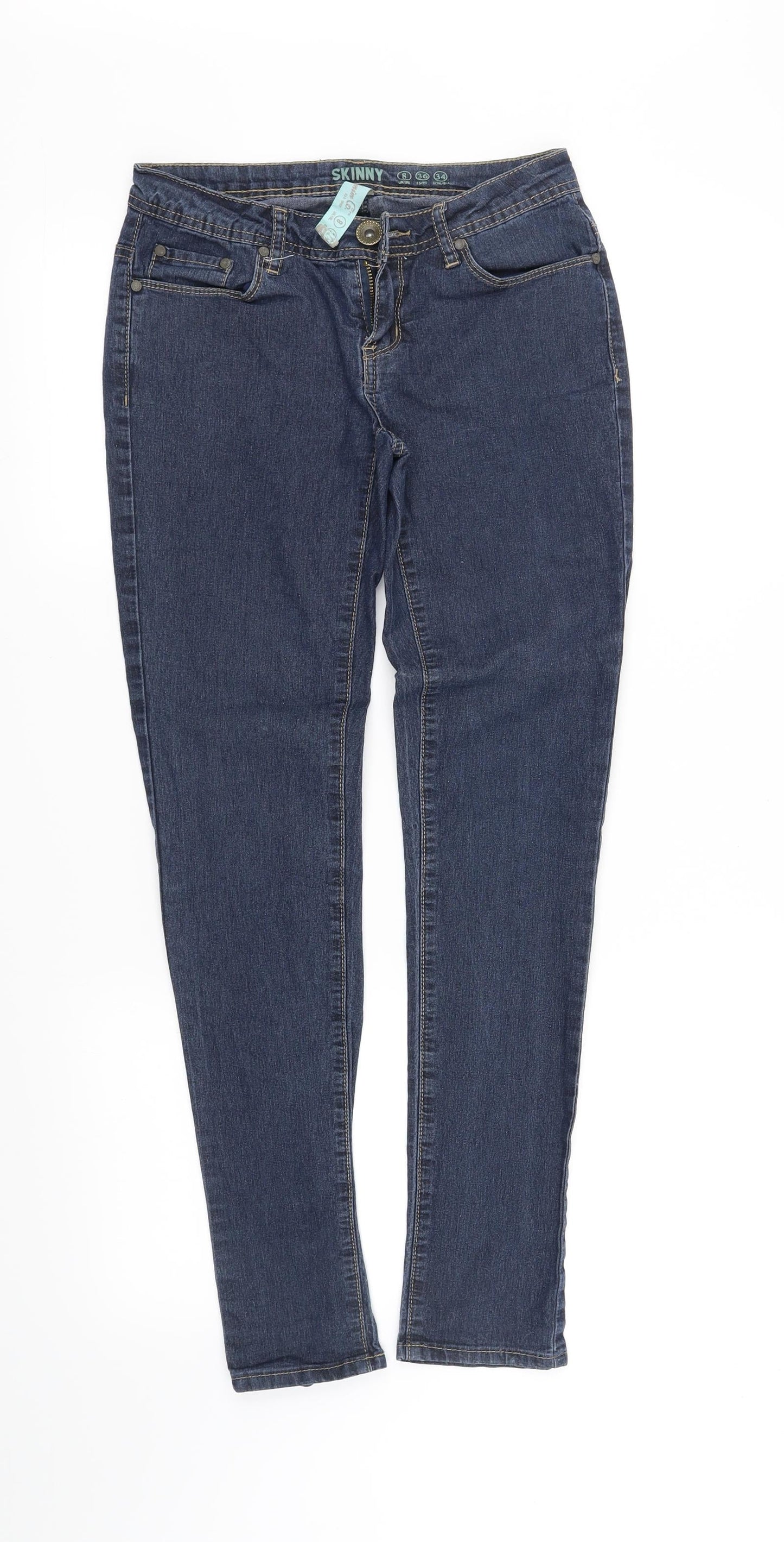 Womens UK Size 8 deniem co Regular Fit Straight Blue Jeans