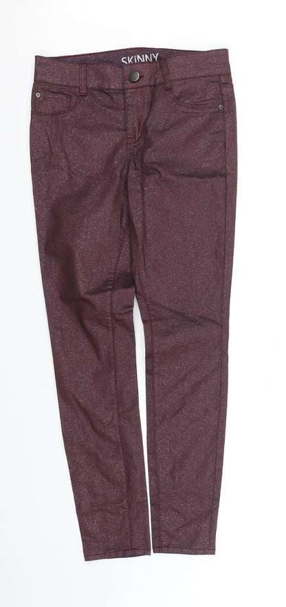 skinny Womens Purple   Trousers  Size 8 L32 in