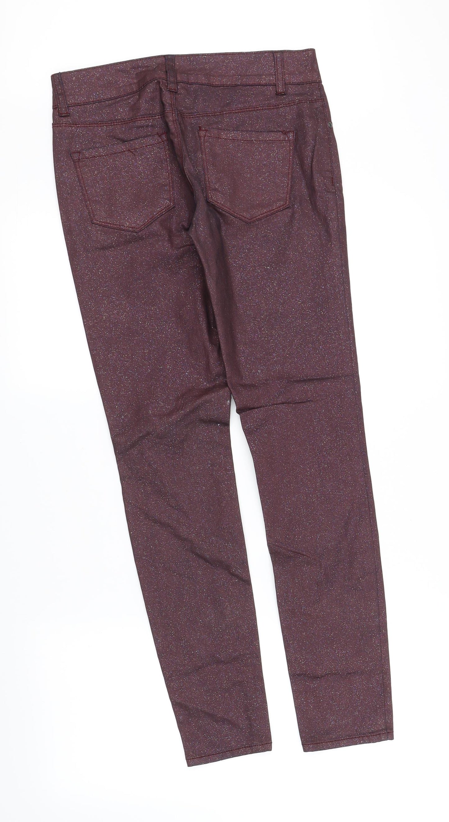 skinny Womens Purple   Trousers  Size 8 L32 in